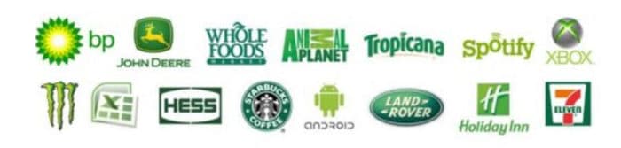kleur in je bedrijf groene merk logos